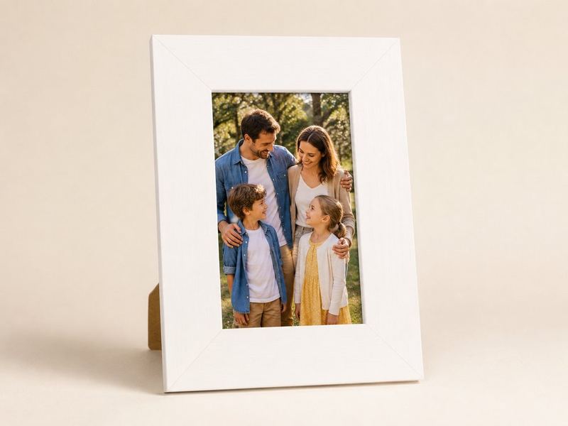 Porta-retrato 10×15 cm · Vidro 4 cm na cor Branco