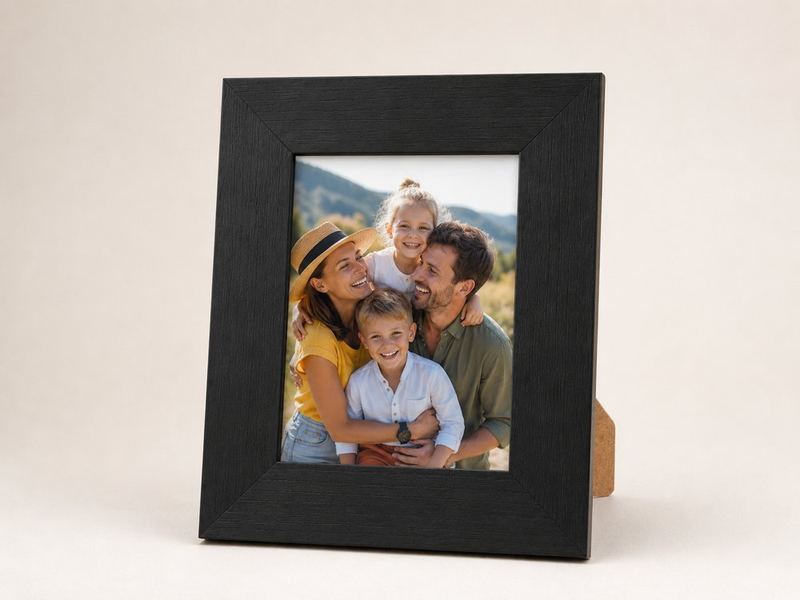 Porta-retrato 10×15 cm · Vidro 4 cm na cor Preto