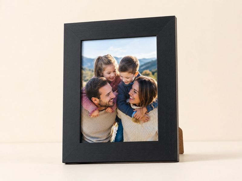 Porta-retrato 13×18 cm · Vidro 3 cm na cor Preto