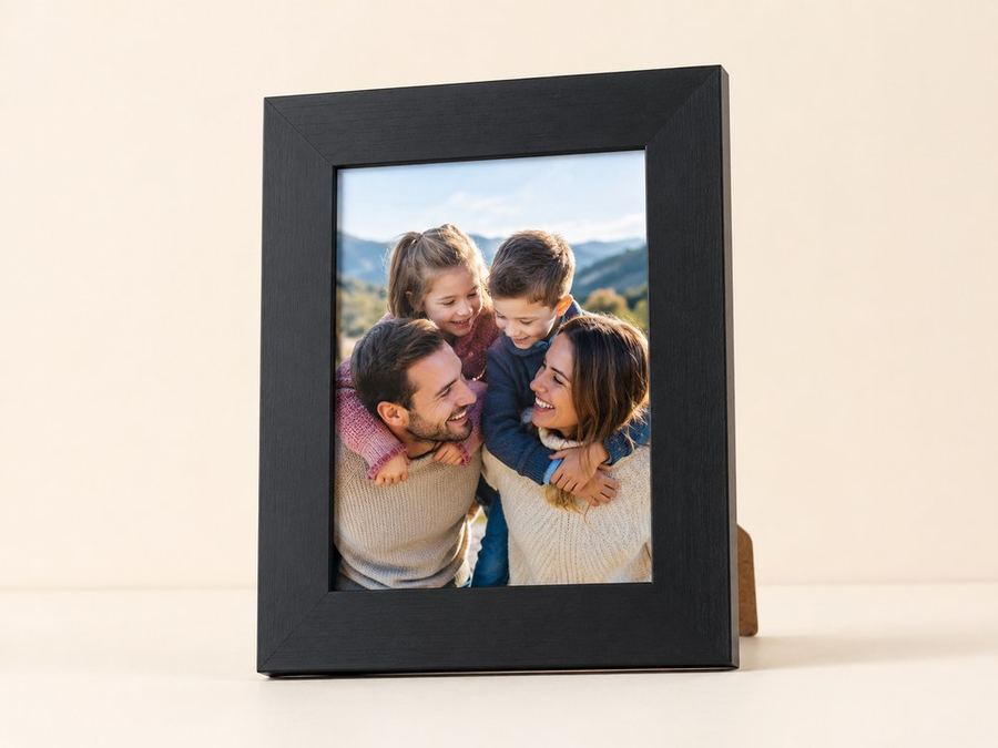 Porta-retrato 13×18 cm · Vidro 3 cm na cor Preto