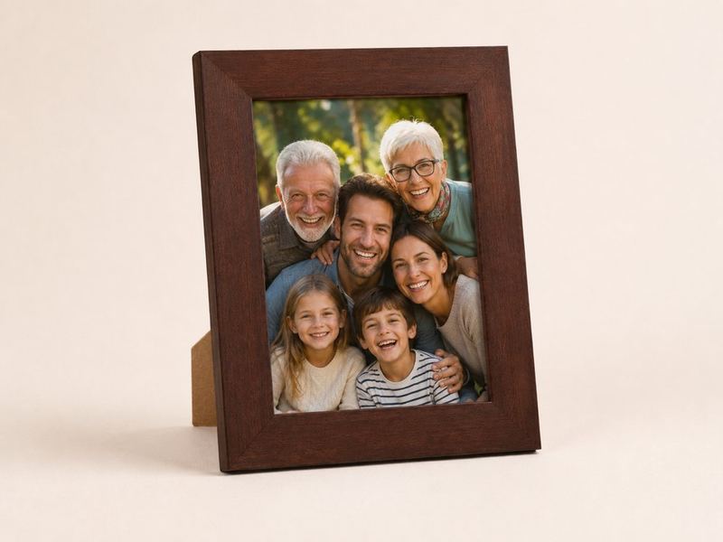 Caixa Alta 20×20 mm · 13×18 cm na cor Mogno