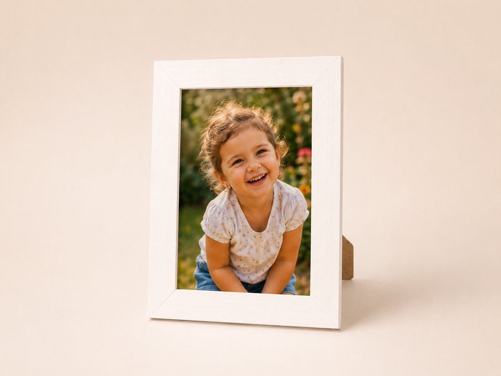 Porta-retrato 15×21 cm · Vidro 2 cm na cor Branco