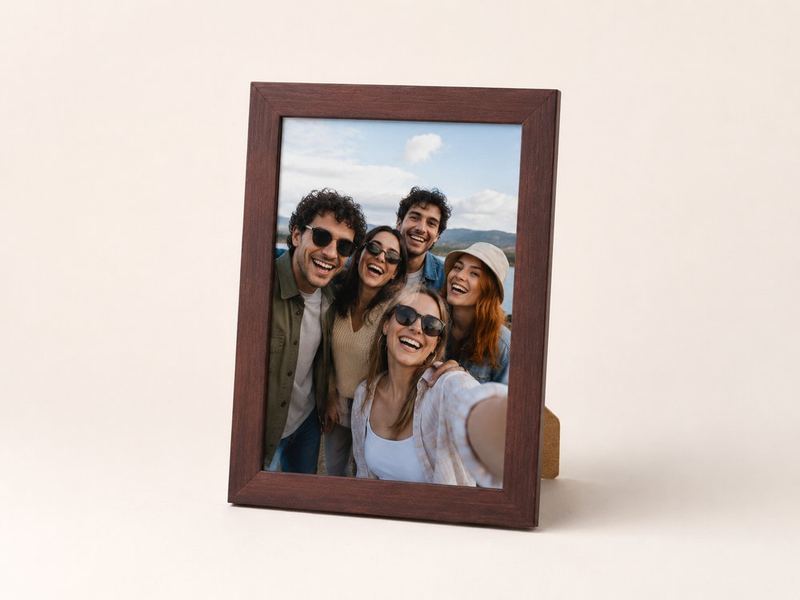 Porta-retrato 15×21 cm · Vidro 2 cm na cor Mogno