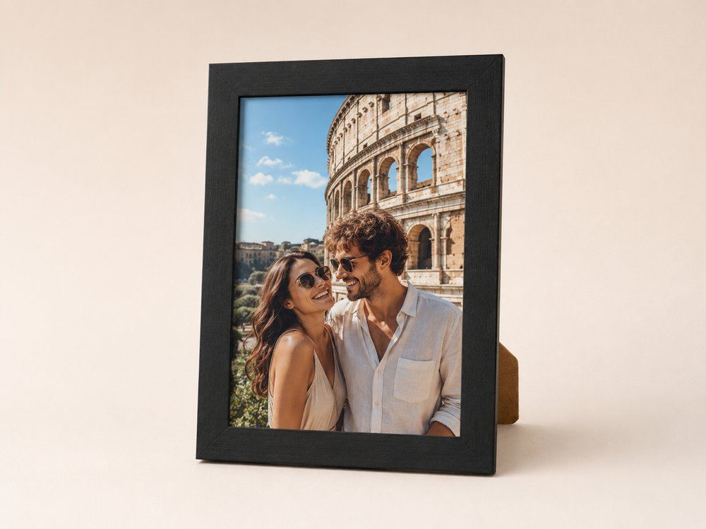 Porta-retrato 15×21 cm · Vidro 2 cm na cor Preto
