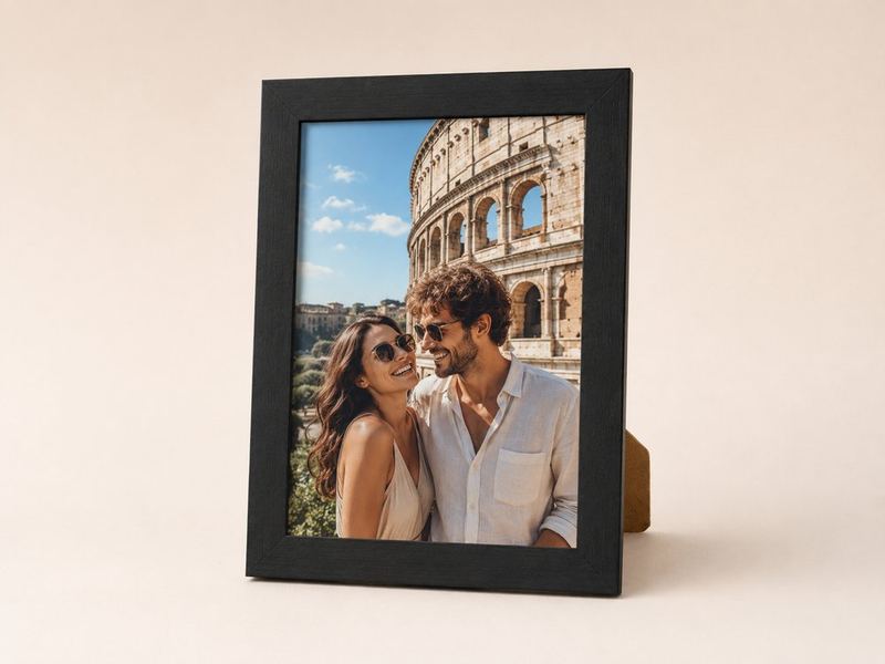 Porta-retrato 15×21 cm · Vidro 2 cm na cor Preto