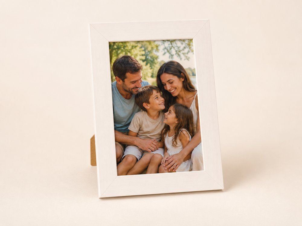 Caixa Alta 20×20 mm · 10×15 cm na cor Branco
