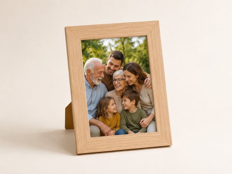 Caixa Alta 20×20 mm · 10×15 cm na cor Carvalho