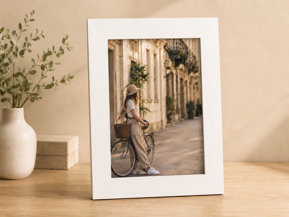 Porta-retrato 20×30 cm · Vidro 4 cm na cor Branco