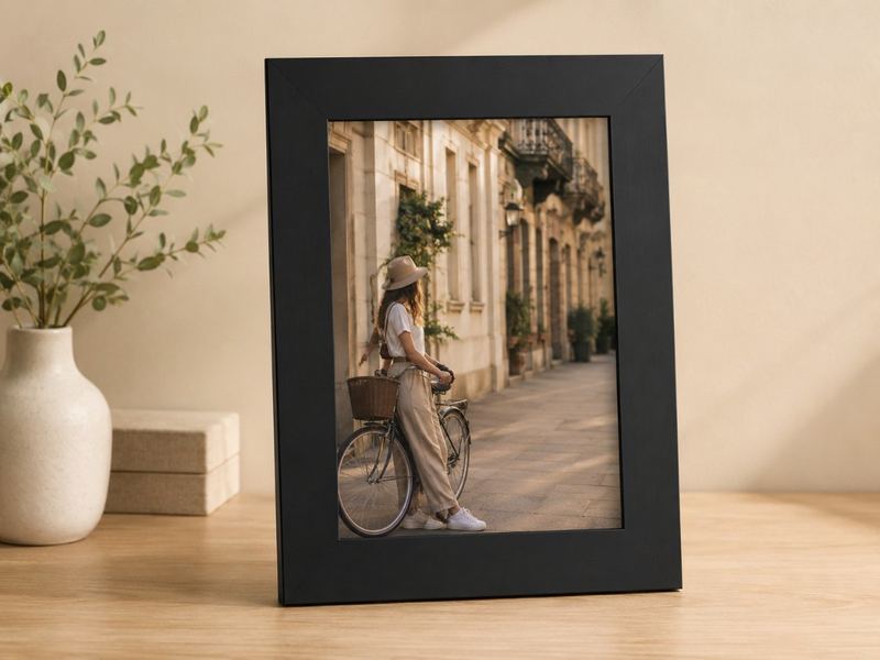Porta-retrato 20×30 cm · Vidro 4 cm na cor Preto