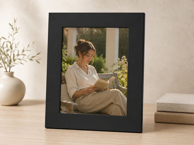 Porta-retrato 20×25 cm · Vidro 4 cm na cor Preto
