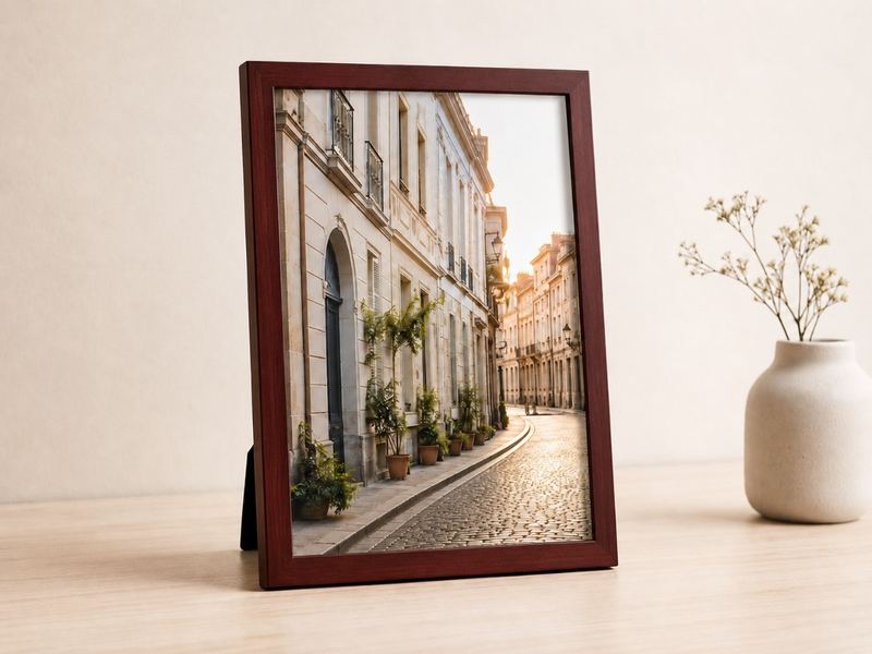 Porta-retrato 20×30 cm · Vidro 2 cm na cor Mogno