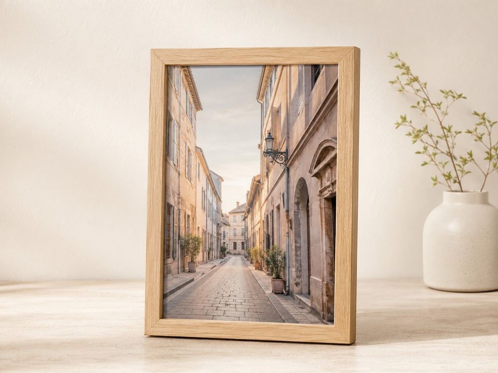 Porta-retrato 20×30 cm · Vidro 2 cm na cor Carvalho