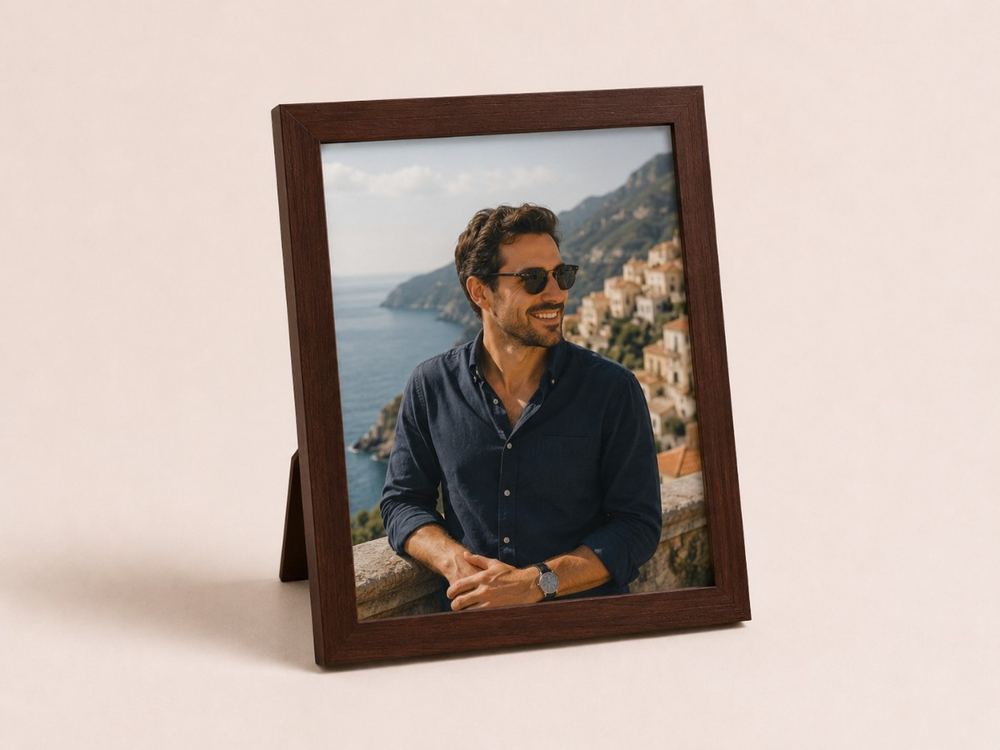 Porta-retrato 20×25 cm · Vidro 2 cm na cor Preto