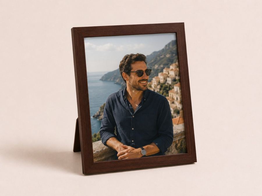 Porta-retrato 20×25 cm · Vidro 2 cm na cor Preto