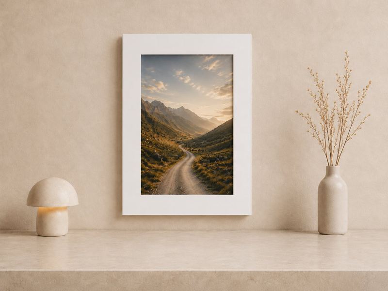 Combo Foto + Moldura 30x40 · com Vidro na cor Carvalho · Borda 6 cm